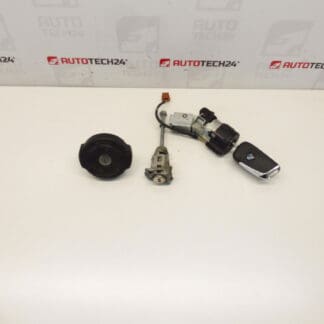 Set of locks and 1 key Citroën Peugeot 4162KF 1609233980 1606423680