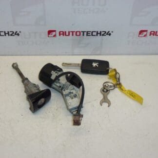 Switch box, door lock and one key Citroën Peugeot 4162SP