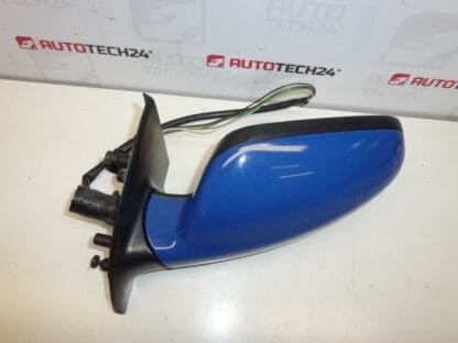 Left mirror Peugeot 307 blue EQJB 8149AW