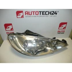 P headlight Peugeot 206 H7 + H7 9628666780 6205S9